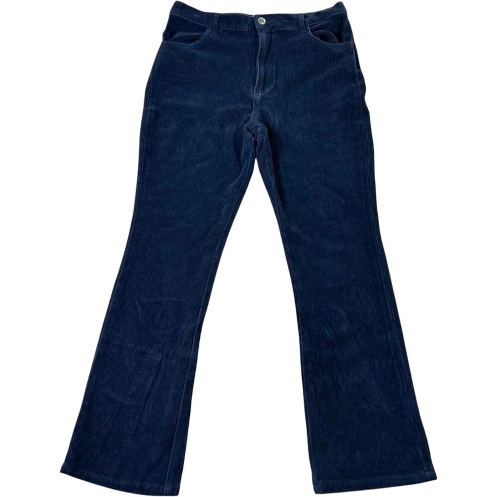 Free Assembly Navy Corduroy Pants Womens XL 14 16 Bootcut Stretch Casual